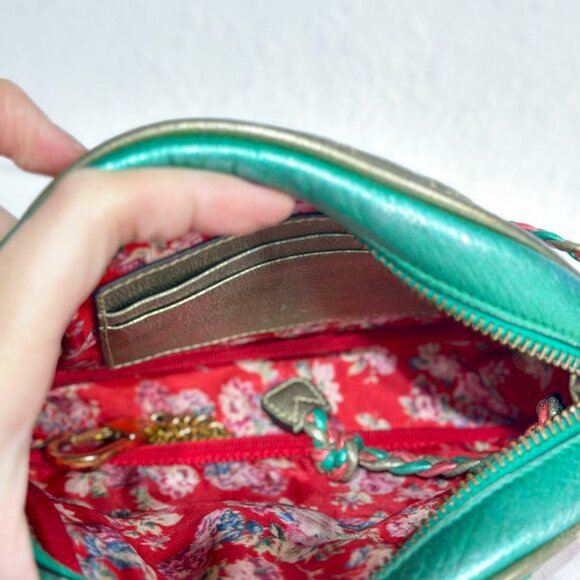 Gucci Red and Green Leather Shoulder Bag Crossbody - Picture 8 of 9